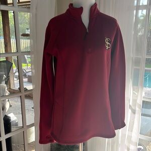J. America Maroon Quarter-Zip Pullover